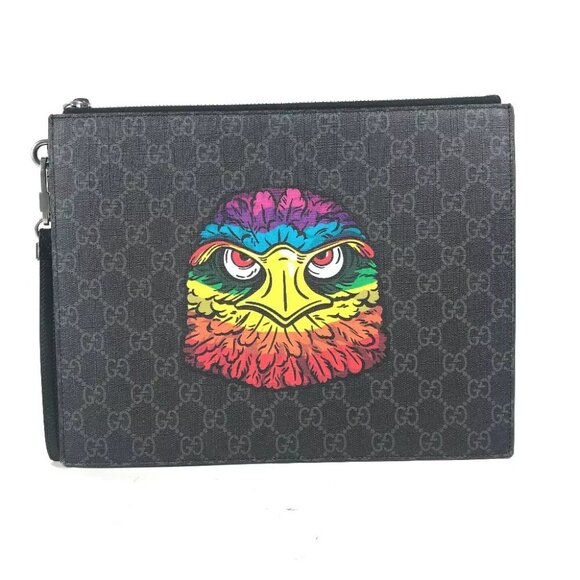 GUCCI 547084 GG Supreme BESTIARY Bag pouch with strap Clutch bag - Picture 1 of 13
